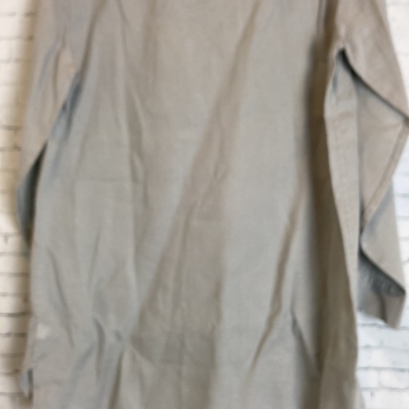 Garnet Hill Easy Linen Tunic Grey Gray Button Shirt Coastal Vacation Petite S - Picture 11 of 16